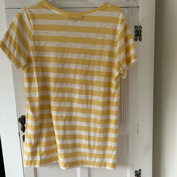 Nicole Miller Yellow and white striped T-shirt - Picture 2 of 3